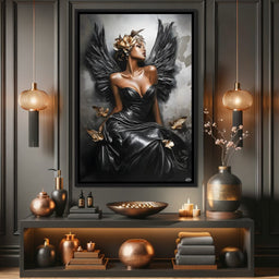 Golden Wings of Elegance - NicheCanvas