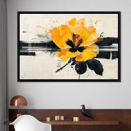 Golden Petal Contrast - NicheCanvas