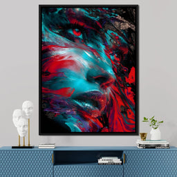 Luminous Inferno Portrait Vision - NicheCanvas