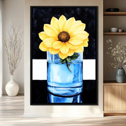 Golden Petal Reflection - NicheCanvas