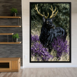 Black Deer Of Wild Fields - NicheCanvas