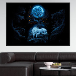 Moonlit Unicorn’s Sanctuary - TooplesArt - NicheCanvas