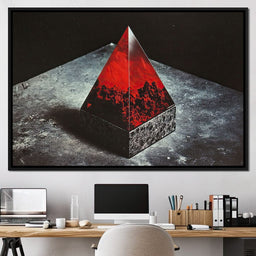 Ephemeral Crimson Obelisk - NicheCanvas