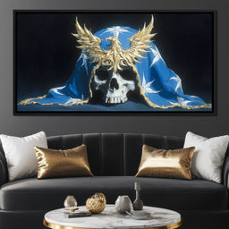 Gilded Phoenix Star Skull - NicheCanvas