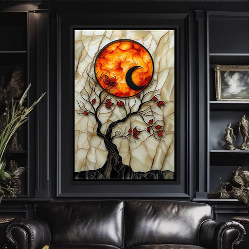 Solar Flare Through Leaves Canvas Print