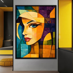 Geometric Elegance Portrait - NicheCanvas