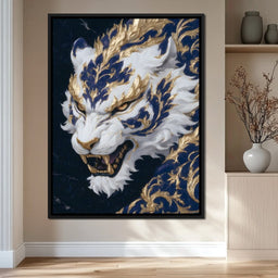 Gilded Lunar Tiger Roar - NicheCanvas