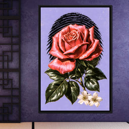Solitary Rose Before The Solar Eclipse - NicheCanvas
