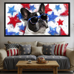 Stellar Patriotic Pawtrait - NicheCanvas