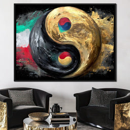 Golden Yin Yang Energy Balance - NicheCanvas
