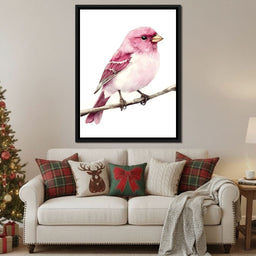 Rosefinch Perched On Spring - NicheCanvas