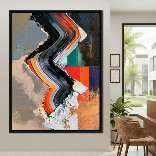 Fractured Velocity Through The Static Canvas Print