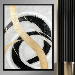 Golden Elegance Spirals - NicheCanvas