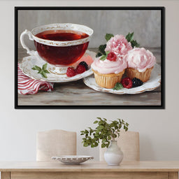 Tea Time Cupcakes and Berries - NicheCanvas