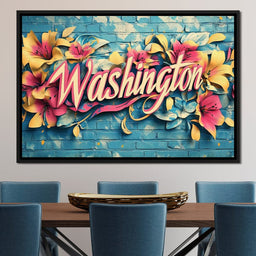 Floral Washington - NicheCanvas