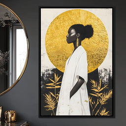 Golden Halo Afrocentric Poise - NicheCanvas