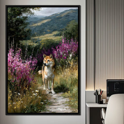Shiba Meadow Trail Portrait - NicheCanvas
