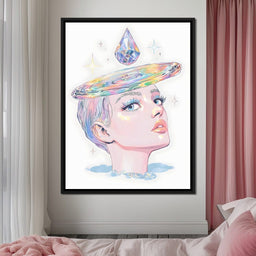 Iridescent Cosmic Halo Dream - NicheCanvas