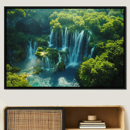 Emerald Cascade Symphony - NicheCanvas