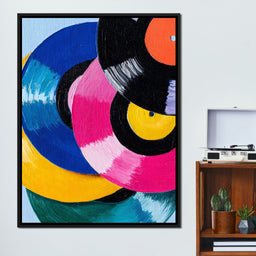Color Spin Retro Vinyl Rhythm - NicheCanvas
