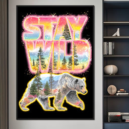Wild Bear Forest Stay Wild - NicheCanvas