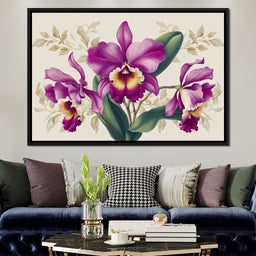 Royal Orchid Botanical Study - NicheCanvas