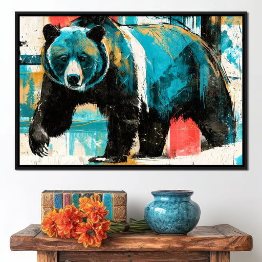 Apex Predator Stride Through Abstract Woods Canvas Print