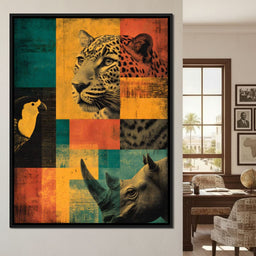 Savanna Mosaic Wild Majesty - NicheCanvas