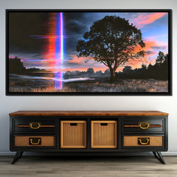 Fractured Light Over the Silent Meadow - NicheCanvas