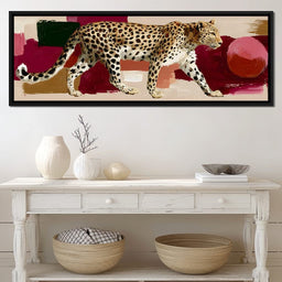 Leopard Stride Sunset Blocks - NicheCanvas