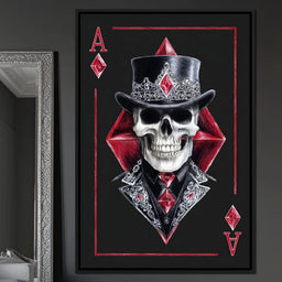 Ace Skeleton High Stakes Elegance - NicheCanvas