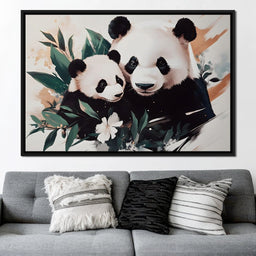 Panda Blissful Embrace - NicheCanvas