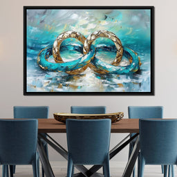 Eternal Bond of Golden Tides - NicheCanvas