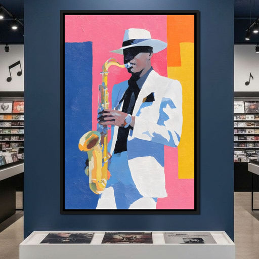 Vibrant Jazz Sax Soloist Style Canvas Print
