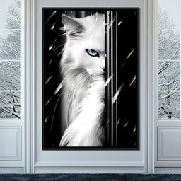 Feline Elegance in Monochrome - NicheCanvas