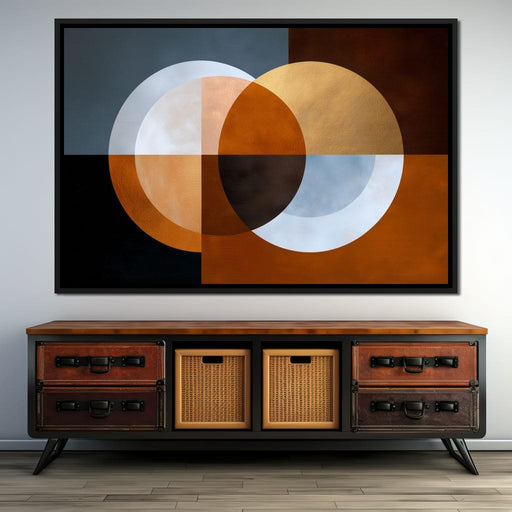 Mid Century Geometric Orbits Canvas Print