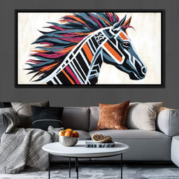 Galloping Vivid Stripes - Alicia Smith - NicheCanvas