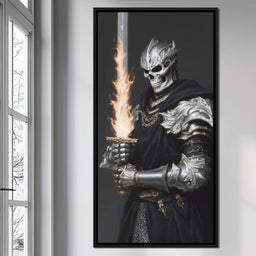 Flaming Sword of the Bone Knight - NicheCanvas