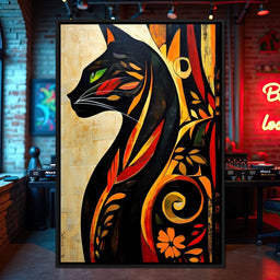 Feline Symphony Shadows - NicheCanvas