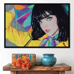 Raincoat Girl - NicheCanvas