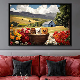 Fluffy Trio - NicheCanvas