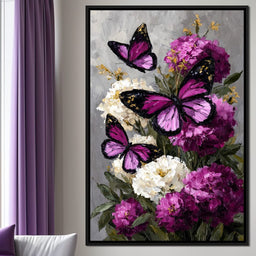 Amethyst Butterflies Bouquet - NicheCanvas