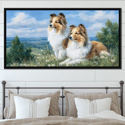 Pastoral Collie Companions - NicheCanvas