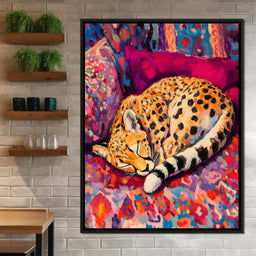 Vivid Safari Dreaming Cheetah - NicheCanvas
