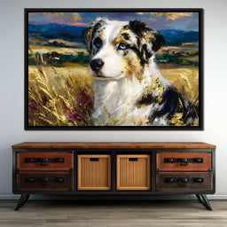 Blue Eyed Shepherd Gold Field - Neal Hackett - NicheCanvas