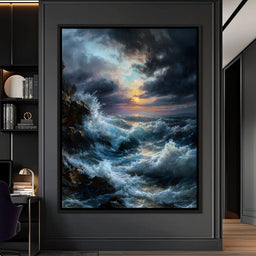 Tempest Dawn Ocean Fury - NicheCanvas