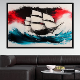 Ship of the Tempest Waves - NicheCanvas