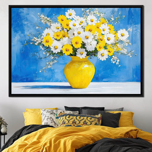 White & Yellow Flowers Canvas Print