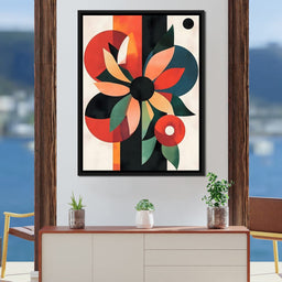 Abstract Floral Geometric Burst - NicheCanvas