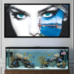 Golden Gate Reflections Within Eyes - NicheCanvas